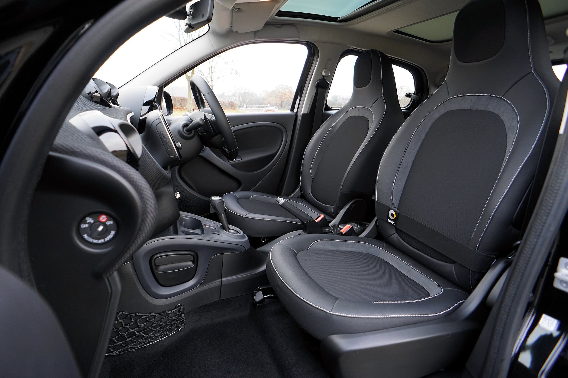 black vehicle interior